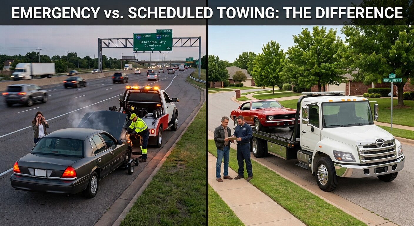 The Difference Between Emergency Towing and Scheduled Towing